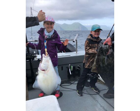 Beringzee, heilbot en zalm Alaska