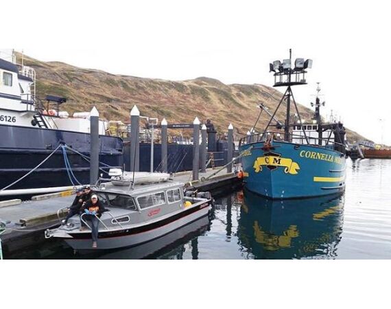 Beringzee, heilbot en zalm Alaska